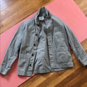 H&M men’s S canvas cotton Khaki Shirt Jacket like new